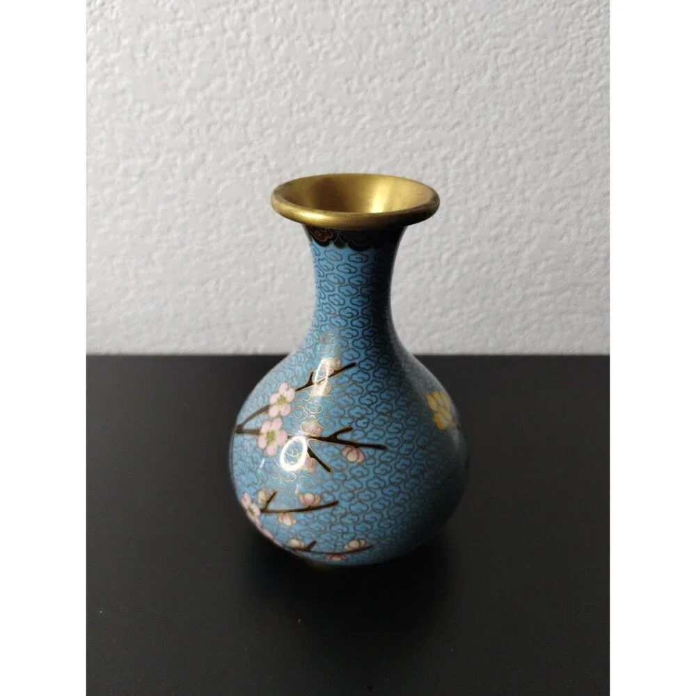 Beautiful Light Blue Cloisonne Vase